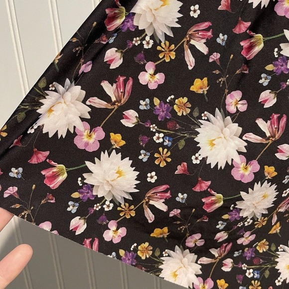 La Vie En Rose Aqua Black Floral Tankini Swimsuit Size Large - Picture 3 of 11